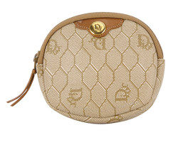 Christian Dior Honeycomb Pouch, Canvas, Brown, MIF, 2*